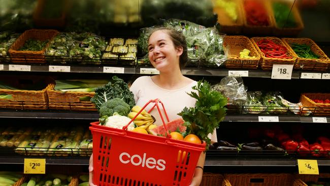 Coles has urged shoppers to consider picking different vegetables to combat high prices. Picture: AAP Image/Claudia Baxter