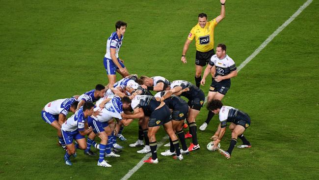 ARLC chairman Peter V’landys wants to clean up the scrums. Picture: Grant Trouville/NRL Photos