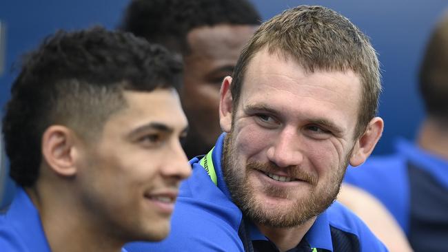 TOWNSVILLE, AUSTRALIA - APRIL 07: Coen Hess of the Cowboys looks on before the start of the round five NRL match between North Queensland Cowboys and Gold Coast Titans at Qld Country Bank Stadium, on April 07, 2024, in Townsville, Australia. (Photo by Ian Hitchcock/Getty Images)