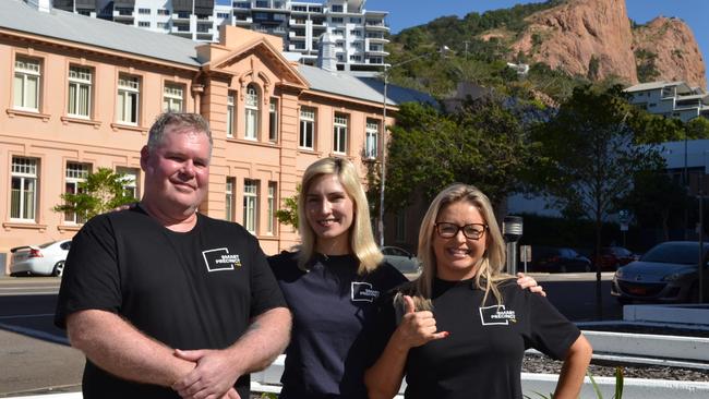 Ivan Brewer with Smart Precinct NQ’s Lydia Canovas and Cassandra Cazzulino.