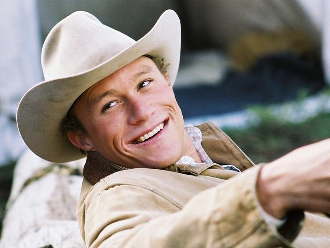 Actor Heath Ledger in scene from 2005 film 'Brokeback Mountain'.