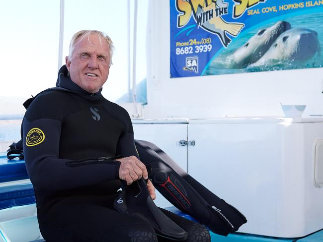 LIV Golf CEO Greg Norman Shark Cage Dive experience in the Eyre Peninsula ahead of this weekend's LIV Golf Adelaide