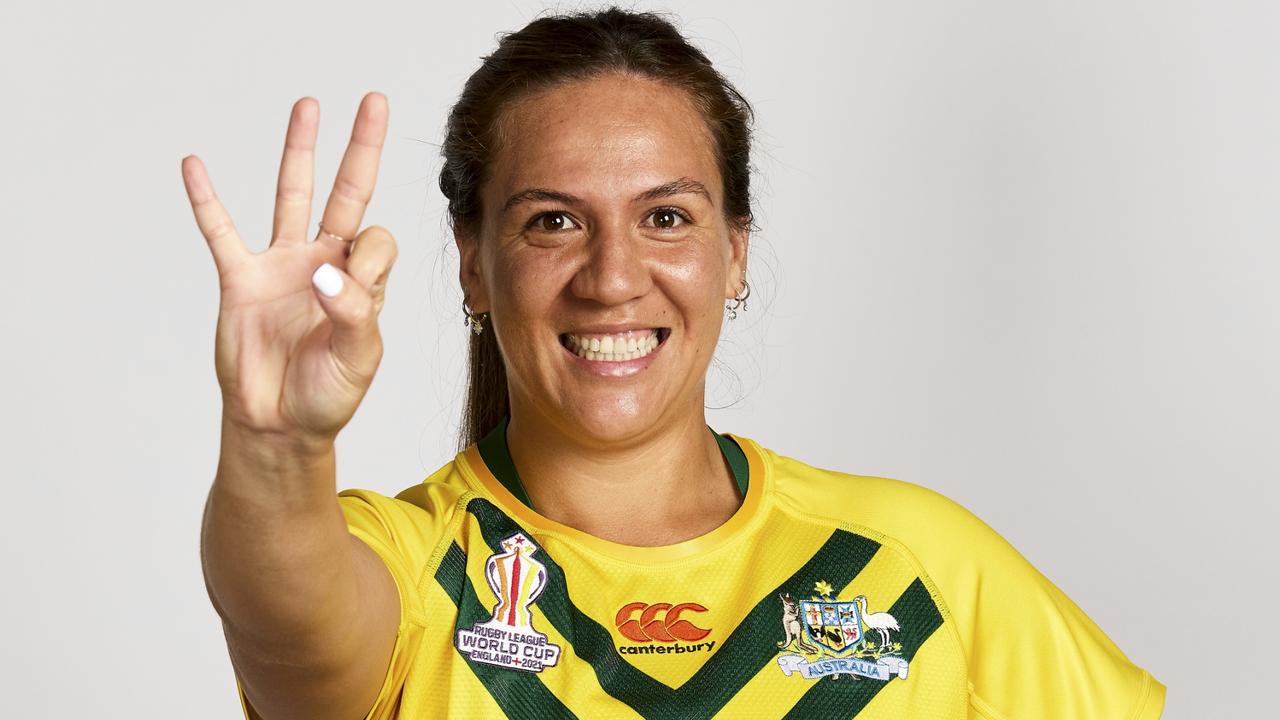 Evania Pelite is set for a big tournament. Picture: Karl Bridgeman/Getty Images for Rugby League World Cup