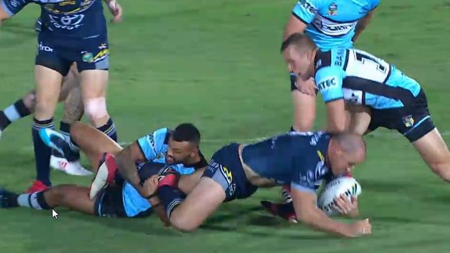 Did Cronulla target Cowboys' co-captain Matt Scott's leg in their NRL clash?