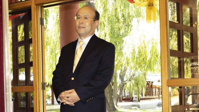 Ambassador Xiao Qian at the Chinese Embassy in Canberra on Tuesday. Picture: NCA NewsWire / Gary Ramage