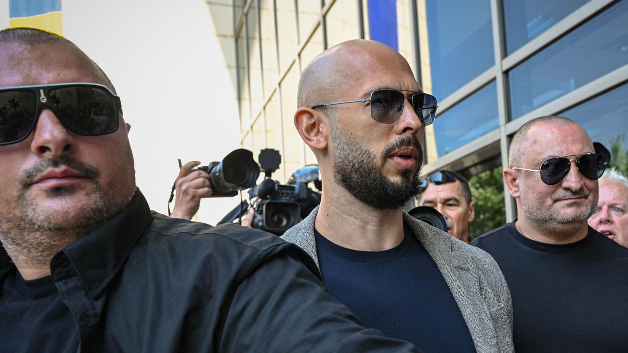 Mr Tate, a self-described misogynist with a large online presence, was indicted in Romania on human trafficking and rape charges. Picture: Daniel Mihailescu / AFP