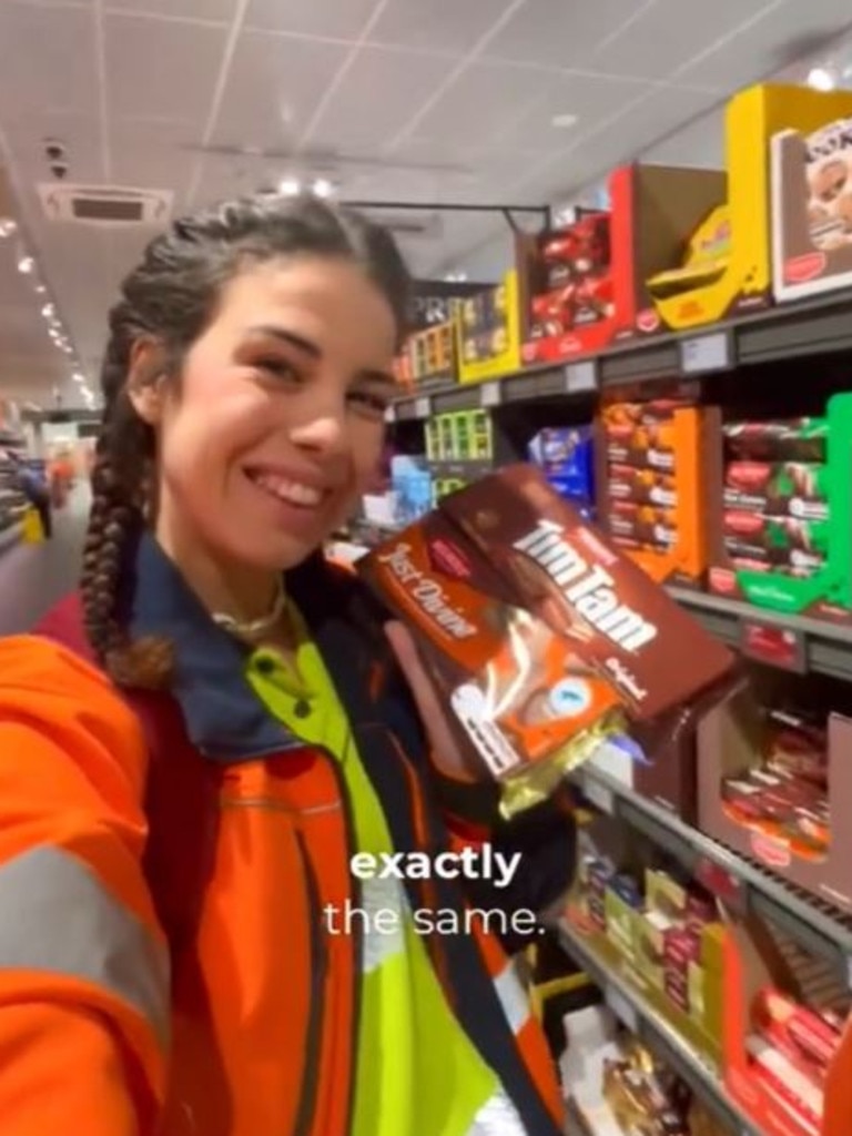 One expat said she thought a packet of Tim Tams was ‘so expensive’. Picture: TikTok/theramblermonkey