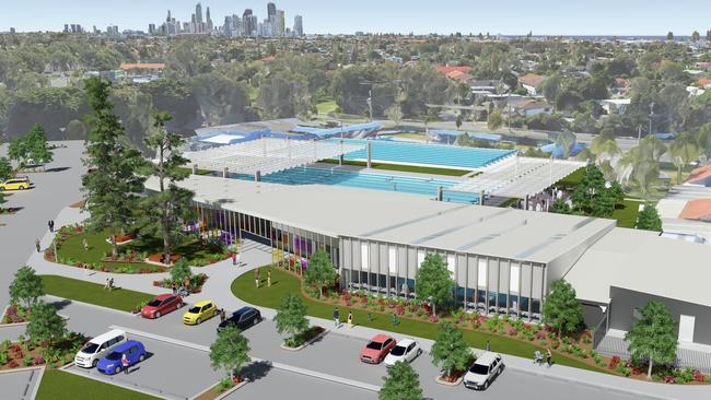 Artist impressions of the Miami Aquatic Centre.