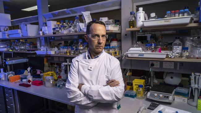 Professor Trent Munro says the second University of Queensland Covid-19 vaccine could target the Delta variant or others that arise. Picture: Glenn Hunt.