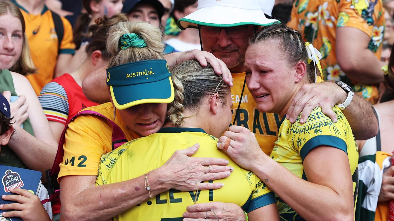 The Levi sisters were devastated. Photo by Cameron Spencer/Getty Images