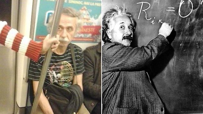 Einstein rides the subway