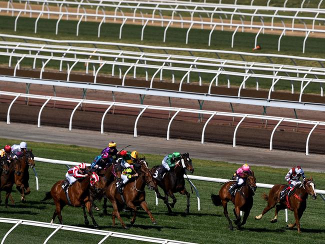 A generic image of races at Flemington race course in Melbourne, Wednesday September 27 2017. (AAP Image/Joe Castro) NO ARCHIVING, EDITORIAL USE ONLY