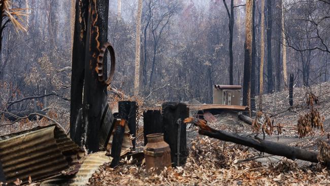 Views of the remains of the horse stables after the devastating New Years Eve Bushfires wiped out 3 of the Buchanan Family homes located in Euro Bodalla Shire. January 25, 2020. DailyTelegraph/Gaye Gerard