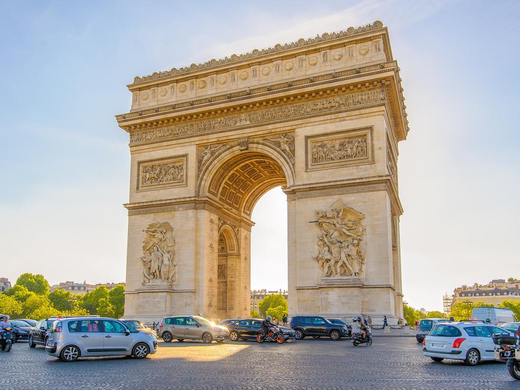 The Arc de Triomphe outranked the Eiffel Tower and the Louvre in Paris. Picture: Supplied