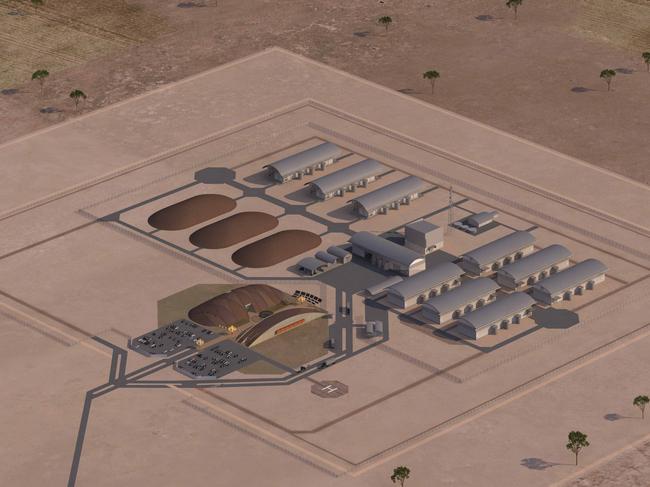 An artist's impression of the radioactive waste site at Napandee, near Kimba. Picture: Supplied