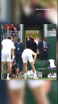 American tennis star's fiery Wimbledon net exchange