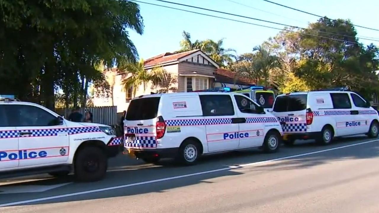 Emergency services were called to the home after receiving a report of the stabbing.Picture: Nine
