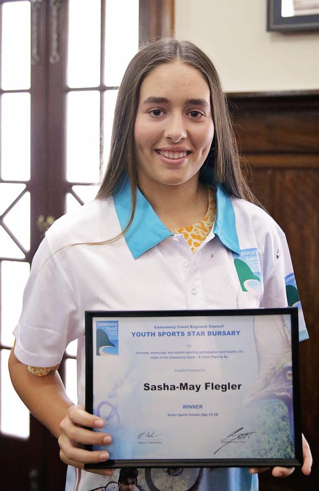 Sasha-May Flegler was acknowledge for her sporting achievements.