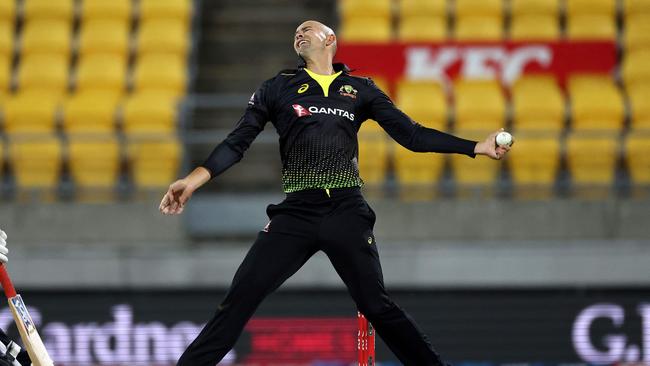 Ashton Agar demolished New Zealand with ball in hand, ending on 6-30. Picture: AFP.