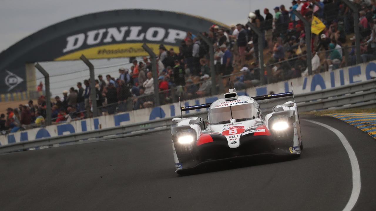 Toyota’s Le Mans racer in action.
