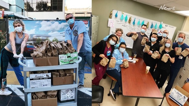 Miley Cyrus and boyfriend Cody Simpson deliver tacos to healthcare workers