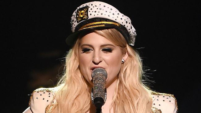 LOS ANGELES, CA - MARCH 29: Singer Meghan Trainor performs onstage during the 2015 iHeartRadio Music Awards which broadcasted live on NBC from The Shrine Auditorium on March 29, 2015 in Los Angeles, California. (Photo by Kevin Winter/Getty Images for iHeartMedia)