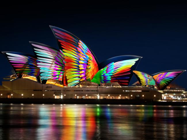 What this year’s Opera House is set to look like during Vivid Sydney. Picture: Destination NSW