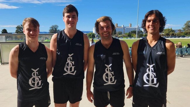 Port's Ed Faulkner, Tom Faulkner, Darcy Puddy and Lawson Collins. Picture: Port Football Club – Port Pirie