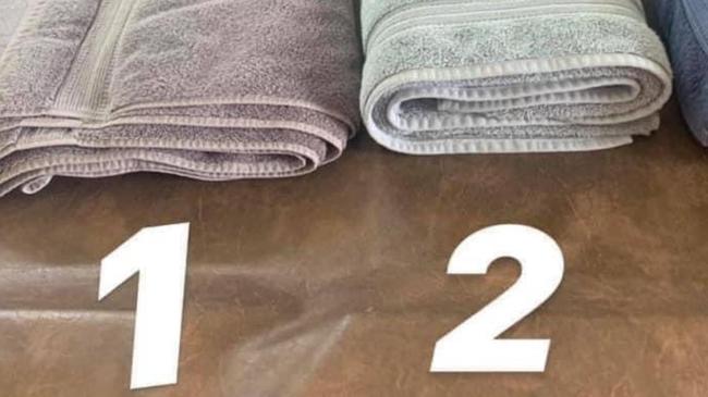 The towel photo kickstarted a heated debate on Twitter. Picture: @itsfrtayloralien/Twitter.