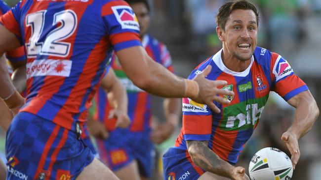 Mitchell Pearce was inspirational for the Knights against the Raiders.