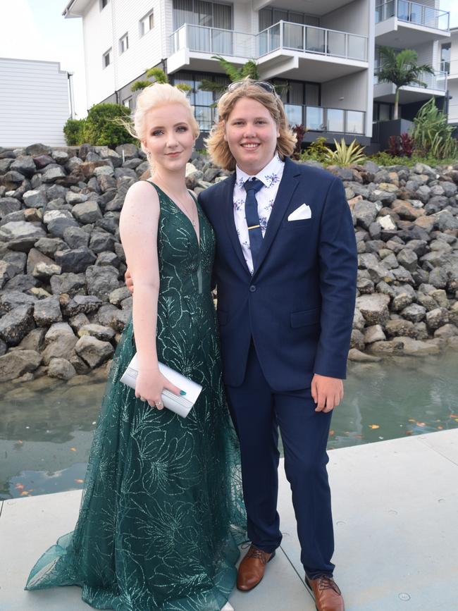 Adelie Duggan and Lewis Shortland at the Proserpine State High School formal. Picture: Elyse Wurm