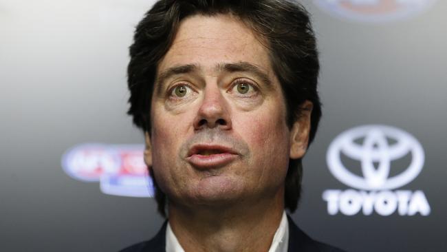 AFL CEO Gillon McLachlan is trying to navigate the league through its biggest crisis.