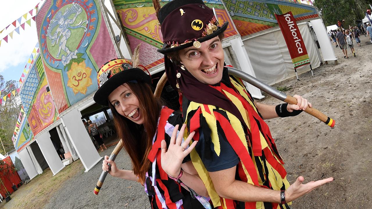 2019: Out and about at the Woodford Folk Festival are Stacey and Marcus Ditzel. Photo Patrick Woods / Sunshine Coast Daily.