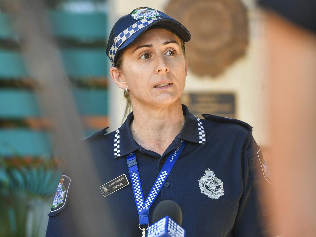 Gladstone Police senior sergeant Jane Healy spoke to media after an overnight seige saw a 46-year-old man allegedly armed with a knife tasered by police in South Gladstone.