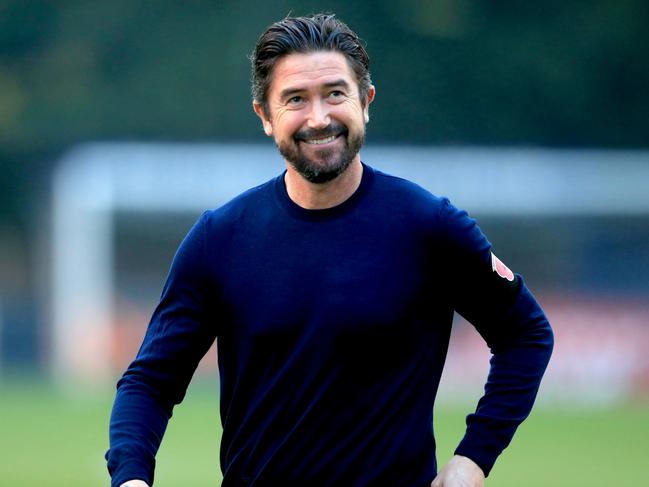 Oldham Athletic manager Harry Kewell walks off at the end of the FA Cup first round match at the Beveree Stadium, London. Picture: PA Images via Getty Images