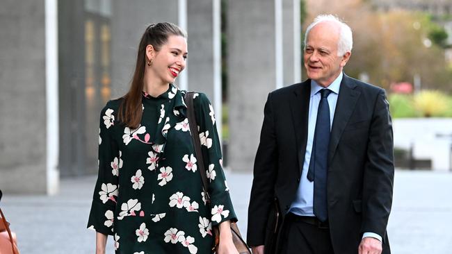 Alexandra Talbot, the daughter of billionaire mining mogul Ken Talbot, leaves the Supreme Court in Brisbane. Photo: Dan Peled