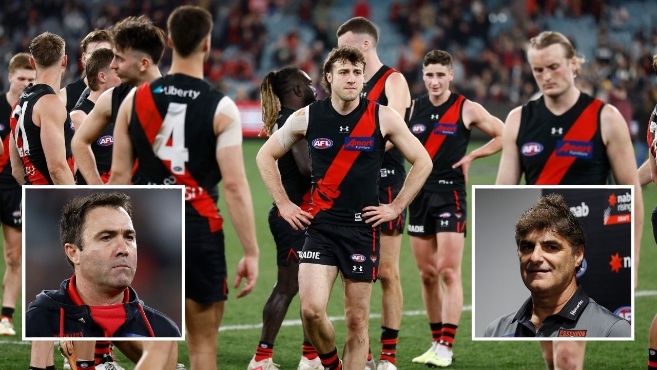 Essendon players erupt inside changerooms in brutal end to season