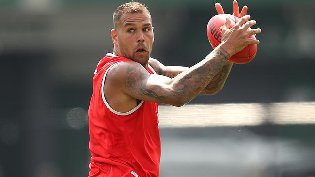 Lance Franklin returned to training in fantastic knick in November. Picture. Phil Hillyard