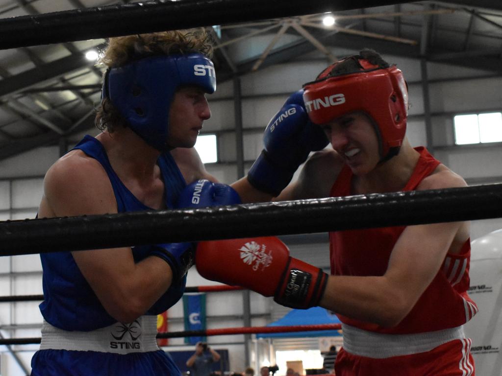 Action at the Reef 'n' Beef Fight Night, Bravus Arena, Rockhampton, on October 21, 2023.