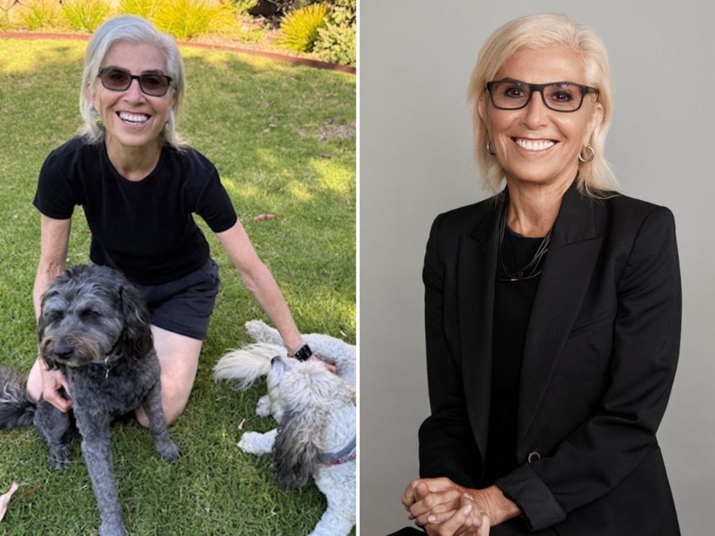 Reserve Bank of Australia board member Elana Rubin AM with her dogs Maggie and Lucy.