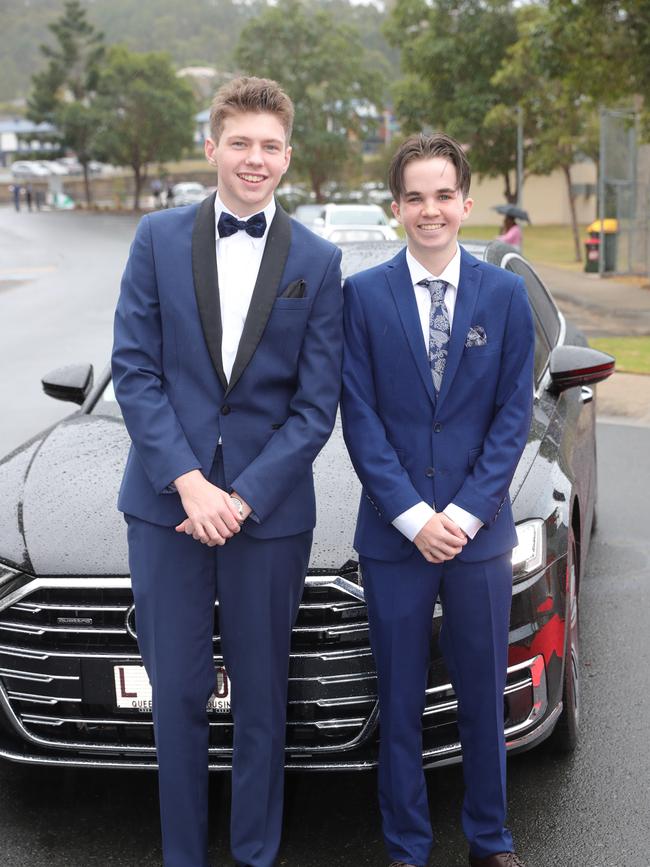 Pacific Pines High formal, at the school. Corey Daws and Ryan Kelly Picture Glenn Hampson
