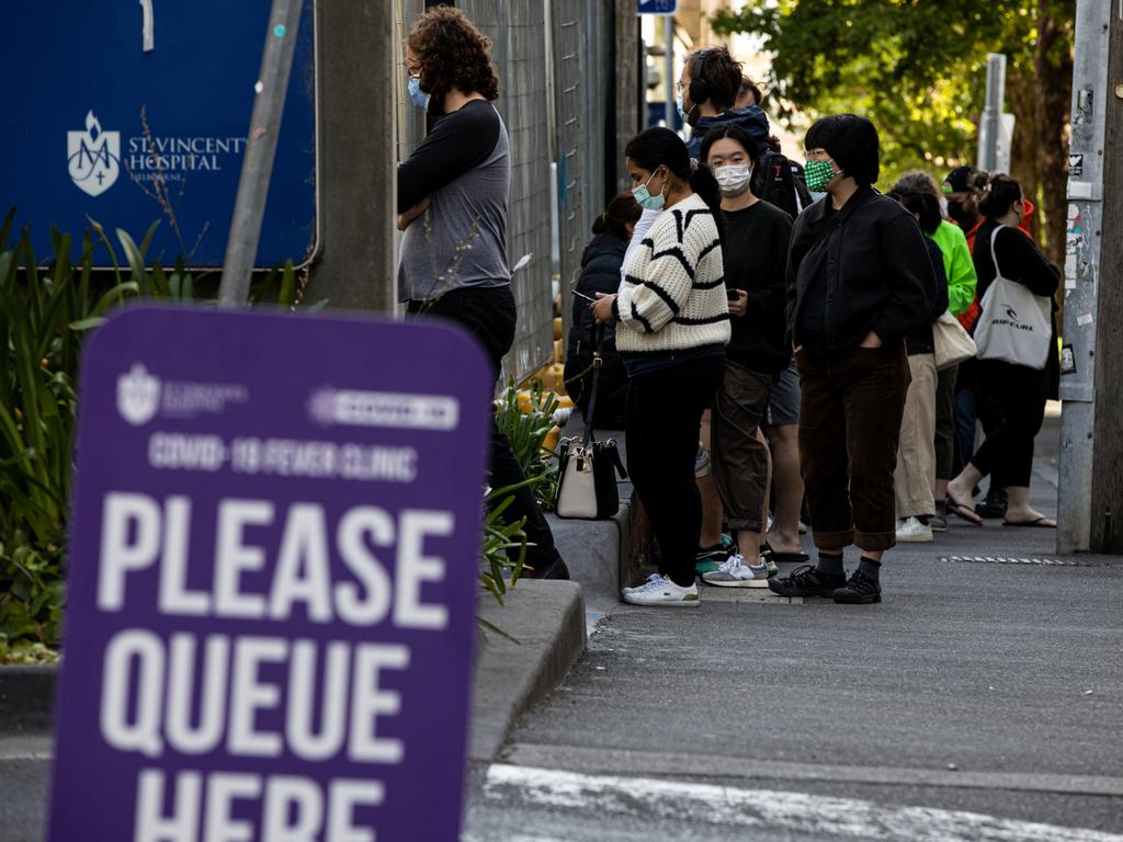 The testing site at the Alfred Hospital was closed due to high capacity. Picture: Getty Images