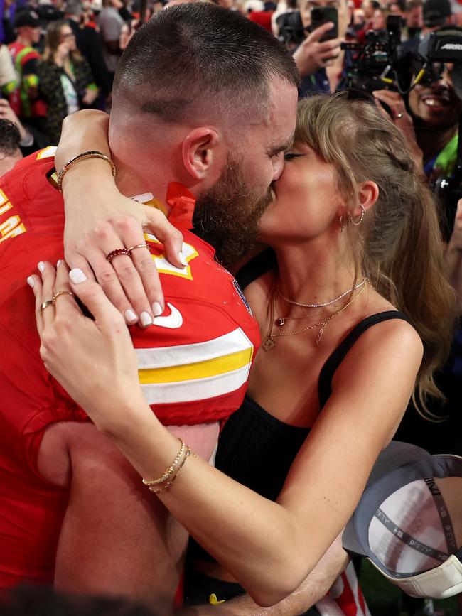 Taylor was there to celebrate his win. Picture: Ezra Shaw/Getty Images