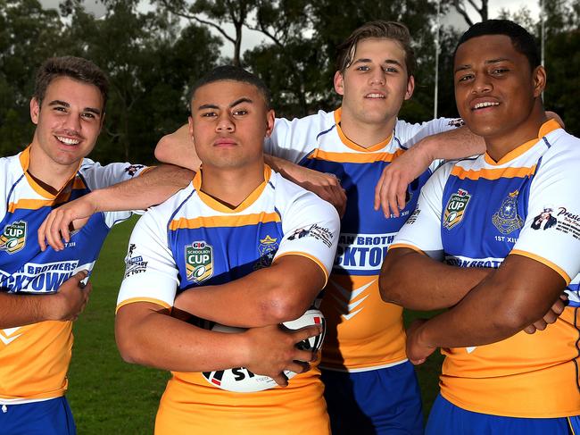 Sean O'Sullivan U/18, Braden Magele U/15, Josh Curran U/18 ana Michael Tupou U/18. Four Patrician Brothers boysin Blactown have made it onto the Australian Schoolboys Rugby League Team.