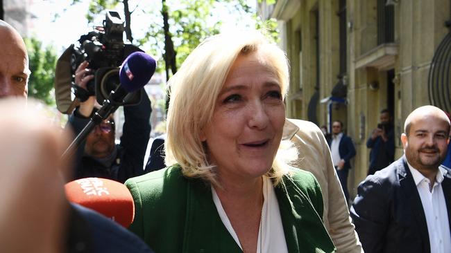 French far-right party Rassemblement National's (RN) presidential candidate Marine Le Pen.