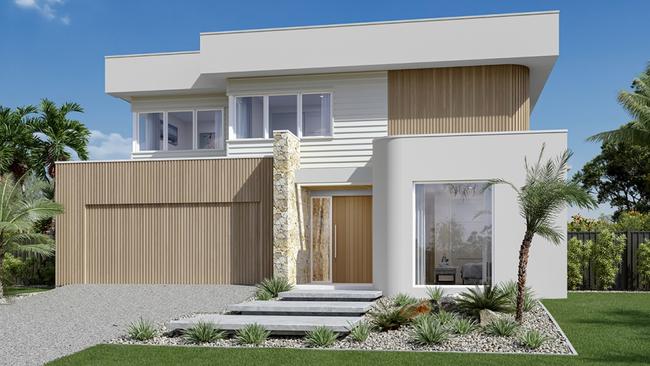 An artist's impression of the style of home that former Prime Minister Scott Morrison will modify for the construction of a new dwelling. Picture: GJ Gardner