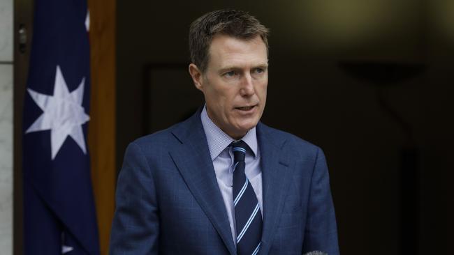 Attorney-General Christian Porter has come under fire after the ABC aired allegations of the MP having an affair with a junior parliamentary staffer while he was married. Picture by Sean Davey