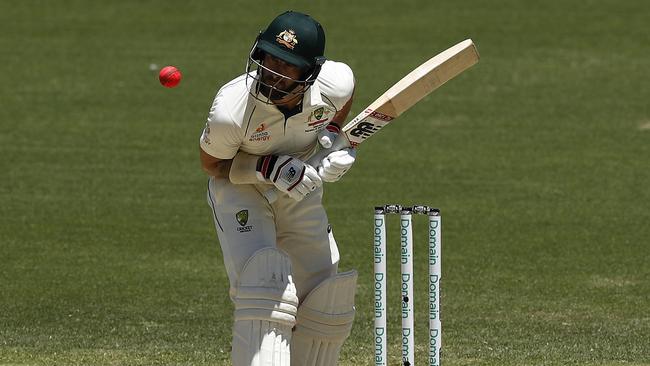 Wade wears a short ball from New Zealand bowler Neil Wagner in Perth. Picture: Getty Images