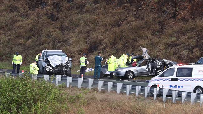 Scenes of a Fatal Accident at Advancetown in The Gold Coast Hinterland. Photograph: Jason O'Brien