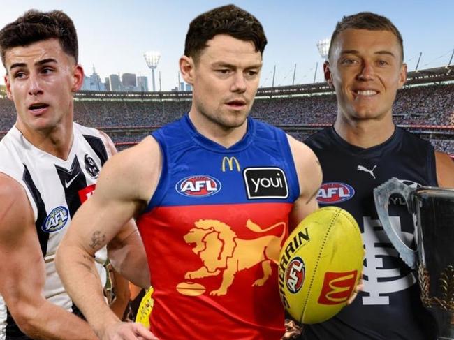 The top three contenders for the Brownlow Medal according to the AFL Predictor.